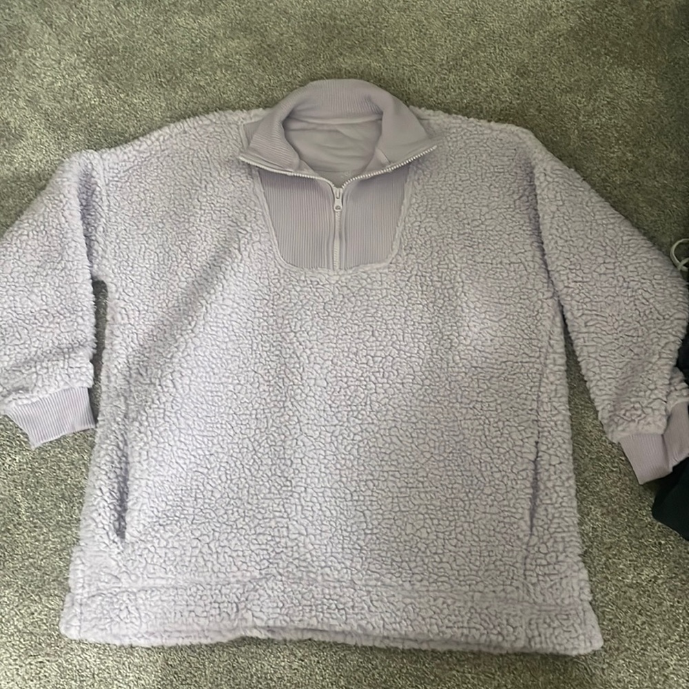 Aerie fuzzy quarter zip